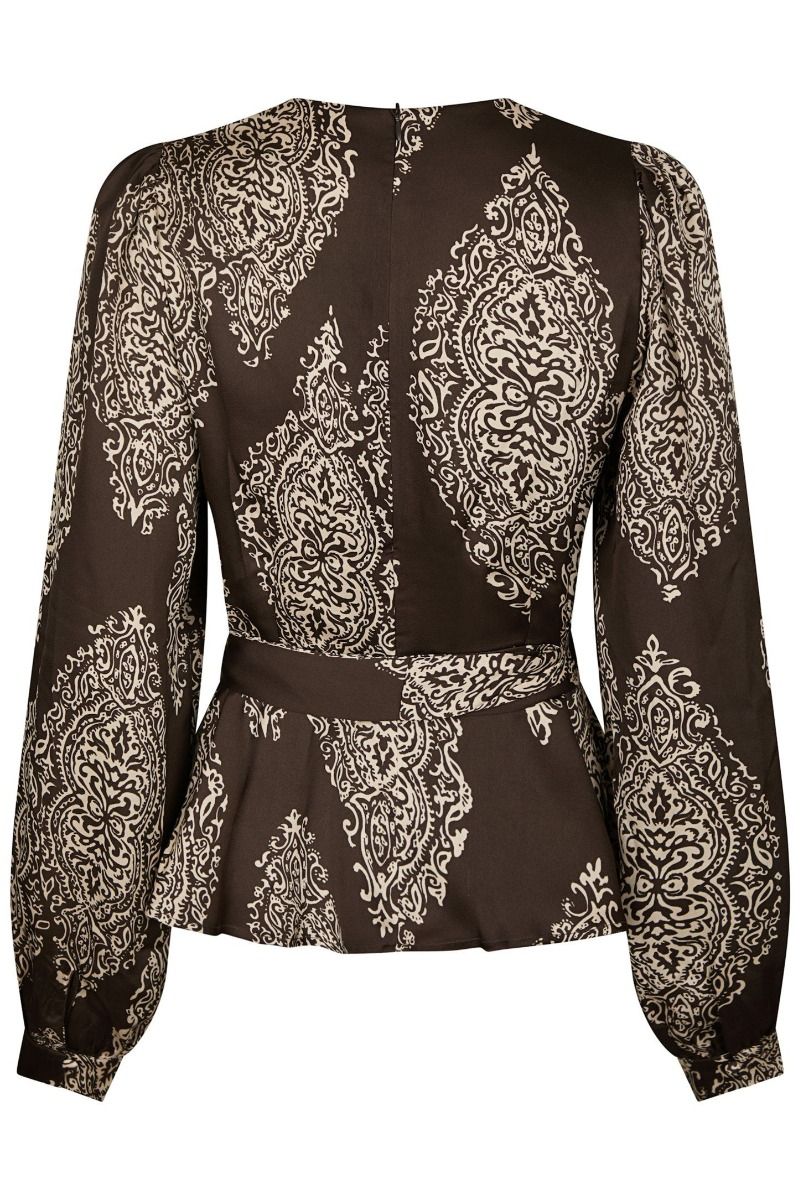 Neo Noir - Rista Paisley Drop Blouse - Dark brown