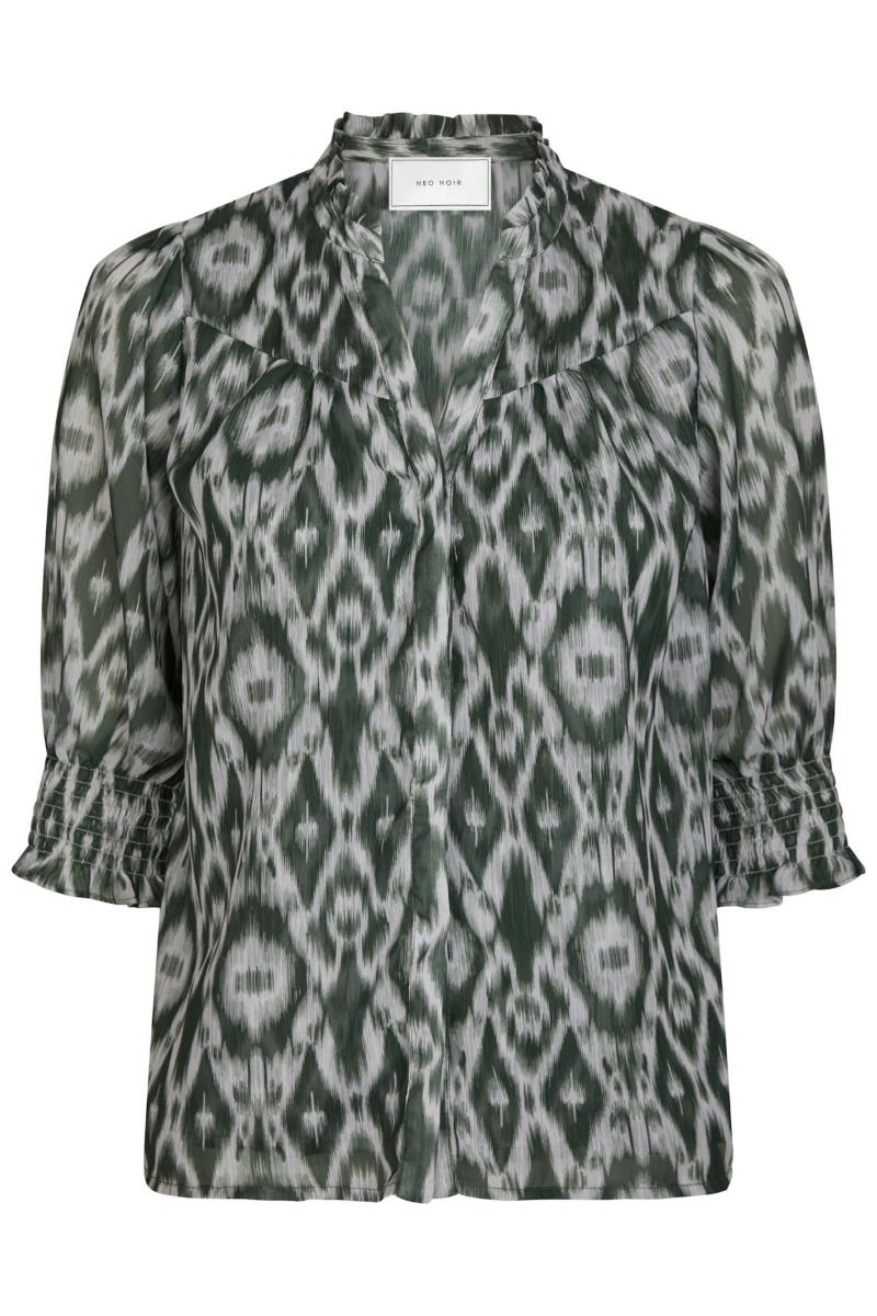 Neo Noir - Bluse - Diana Graphic Fade Blouse - Dusty green
