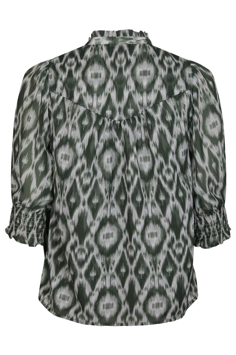 Neo Noir - Bluse - Diana Graphic Fade Blouse - Dusty green