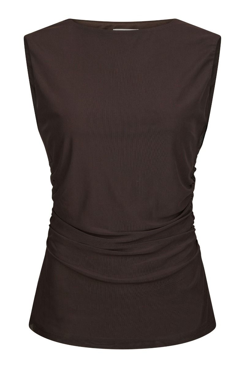 Neo Noir - Top - Liblana Mesh Top - Dark brown