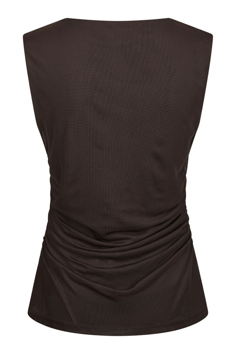 Neo Noir - Top - Liblana Mesh Top - Dark brown