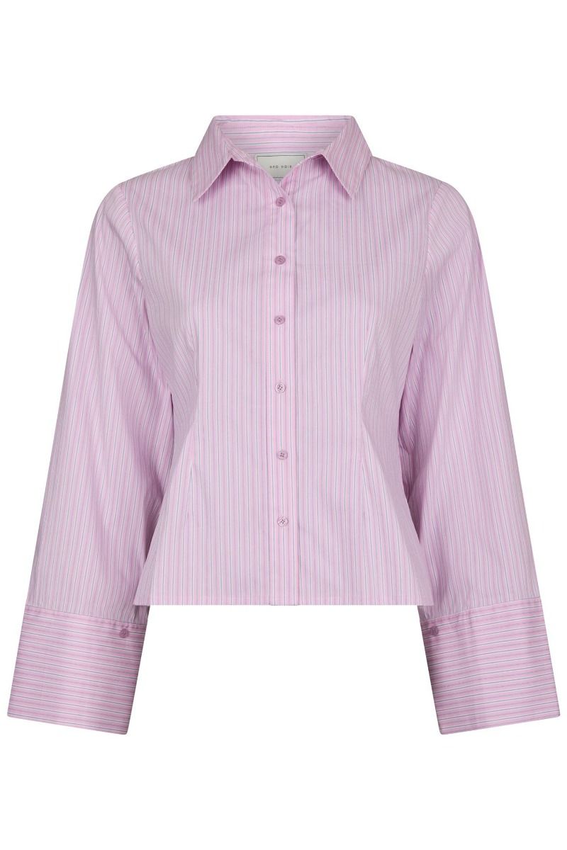 Neo Noir - Skjorte - Rosa Shadow Stripe Shirt - Light pink