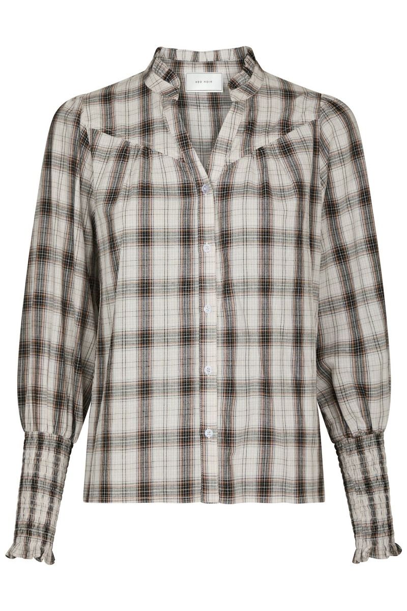 Neo Noir - Skjorte - Camisa Big Check Blouse - Off White