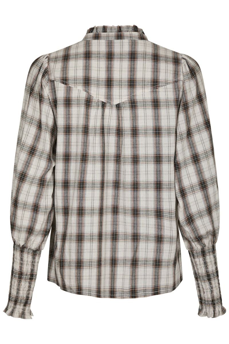 Neo Noir - Skjorte - Camisa Big Check Blouse - Off White