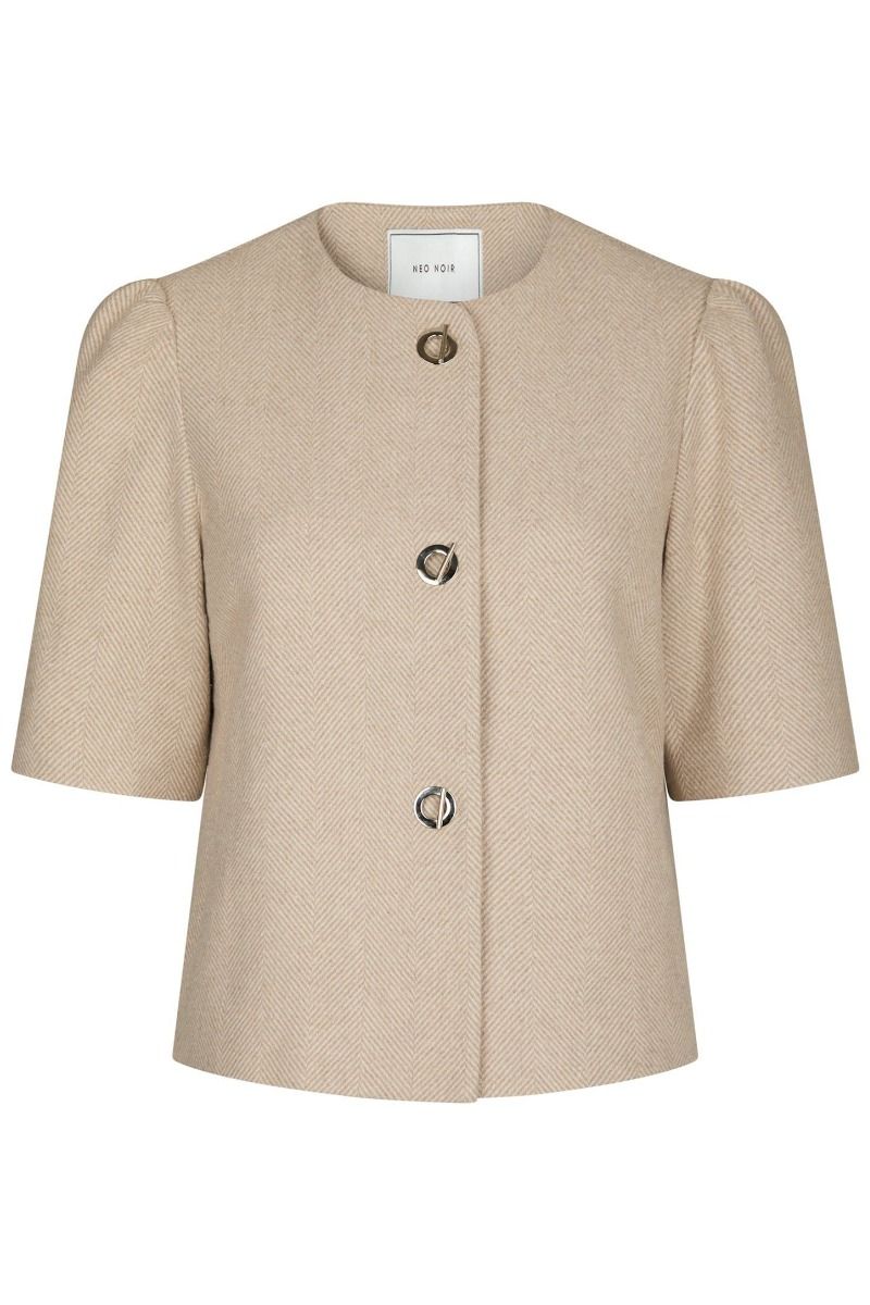 Neo Noir - Bluse - Xanthe Light Herringbone Blazer - Sand