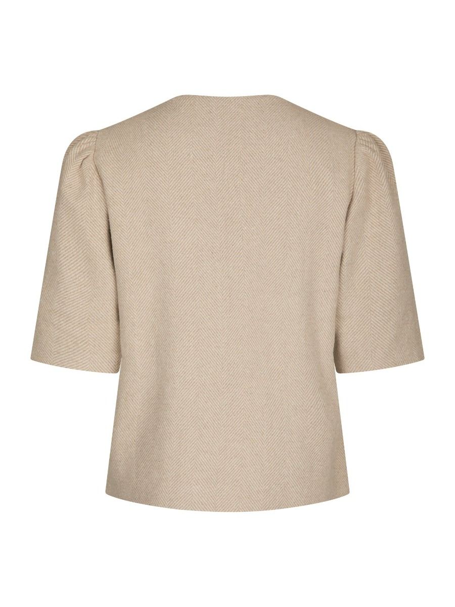 Neo Noir - Bluse - Xanthe Light Herringbone Blazer - Sand
