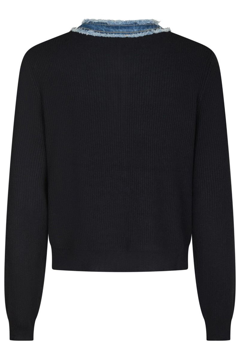 Neo Noir - Cardigan - Zelma Knit Denim Cardigan - Navy