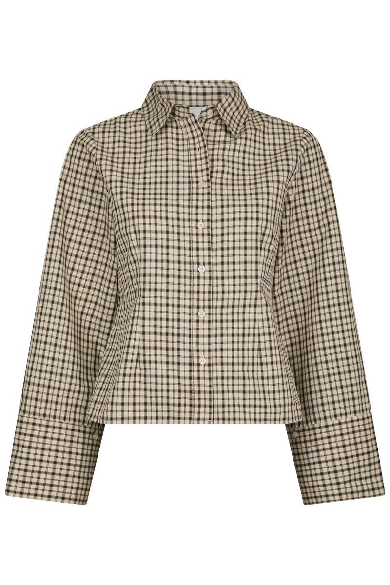 Neo Noir - Skjorte - Rosa Checked Shirt - Beige