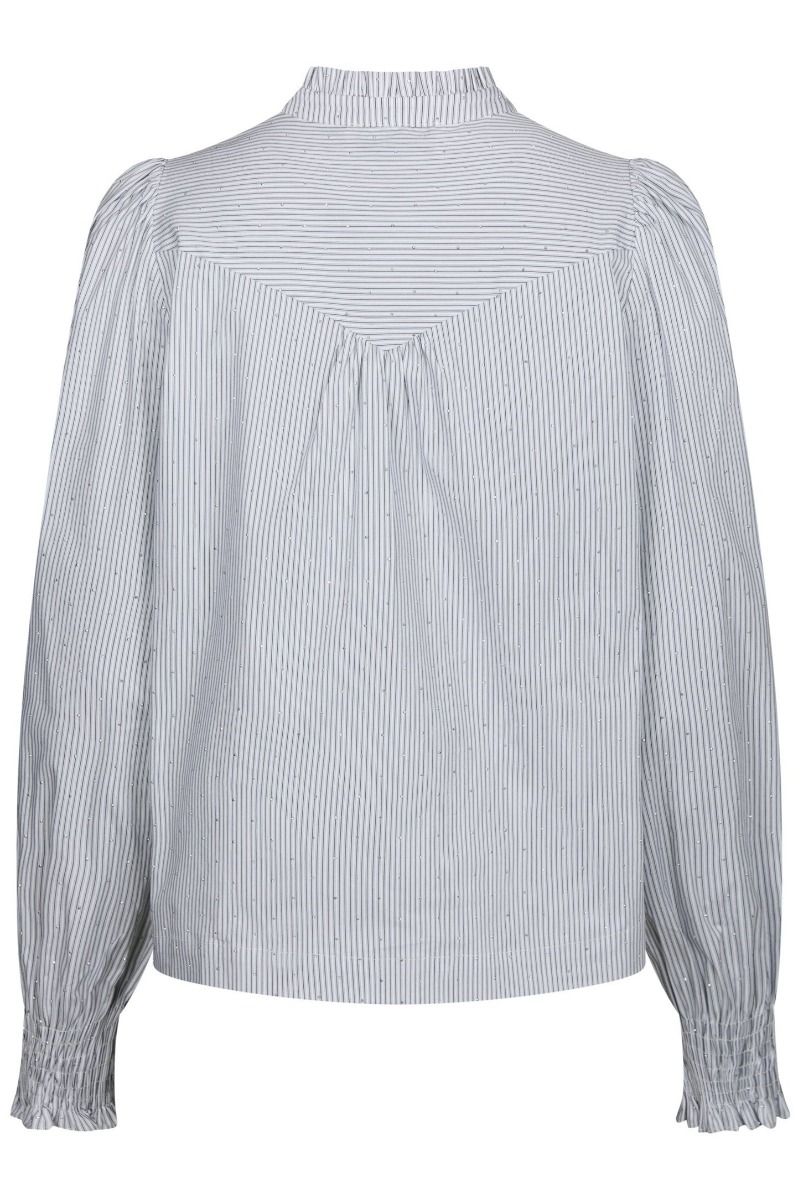 Neo Noir - Bluse - Astrida Stripe Stone Blouse - White