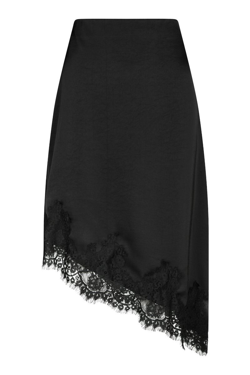 Neo Noir - Nederdel - Fiora Lace Skirt - Black