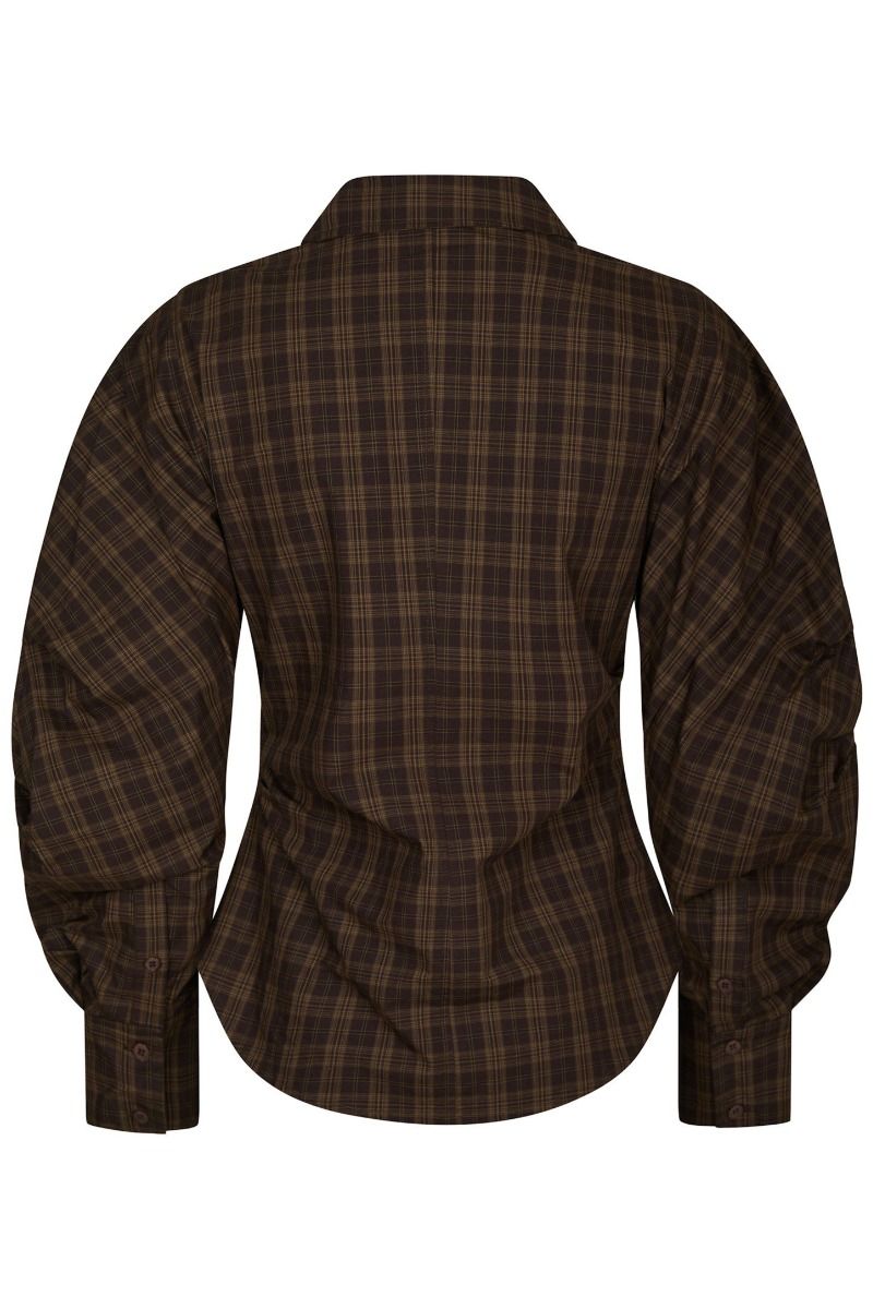 Neo Noir - Skjorte - Neoella Check Shirt - Dark brown
