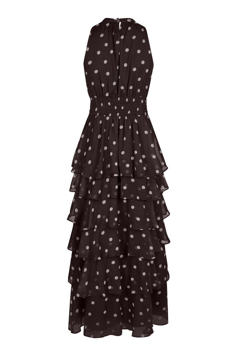 Neo Noir - Kjole - Marli Big Dot Dress - Brown (Levering slut marts)