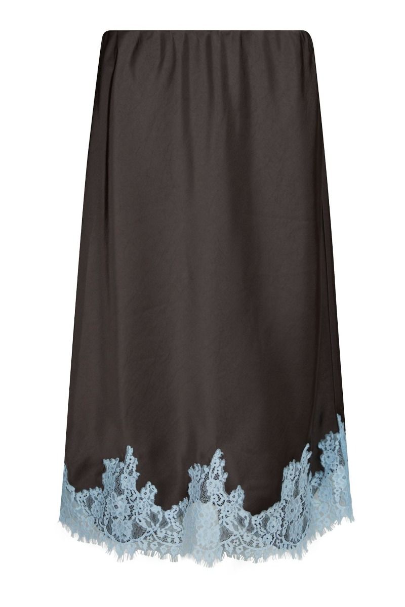 Neo Noir - Nederdel - Naira Lace Skirt - Dark brown