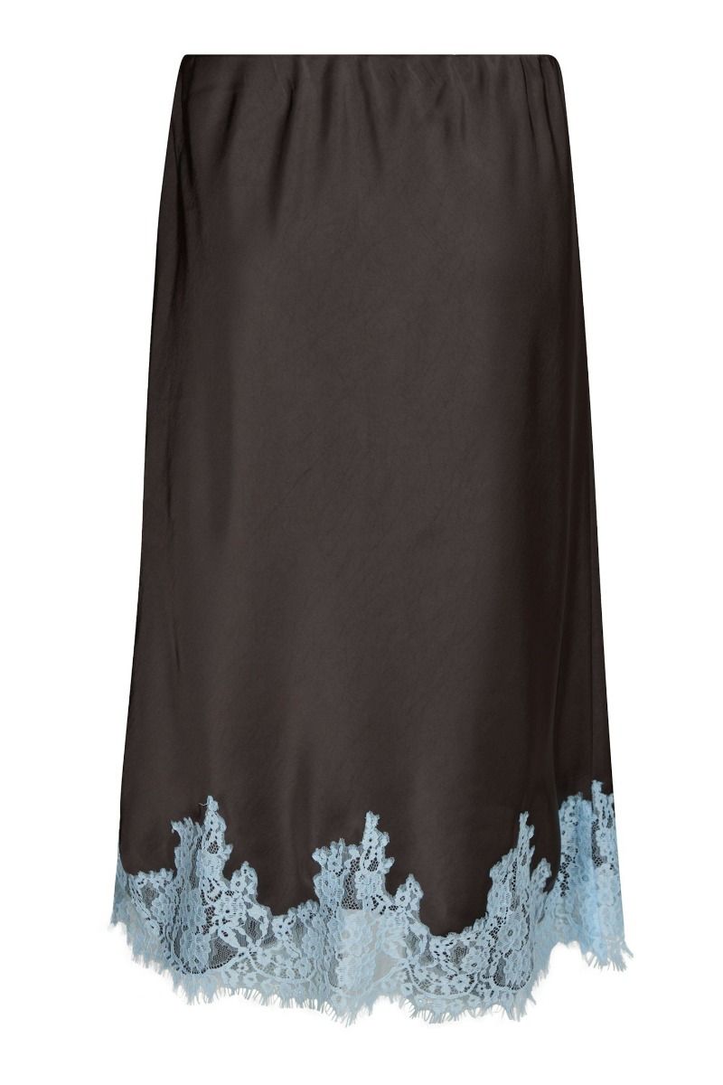 Neo Noir - Nederdel - Naira Lace Skirt - Dark brown