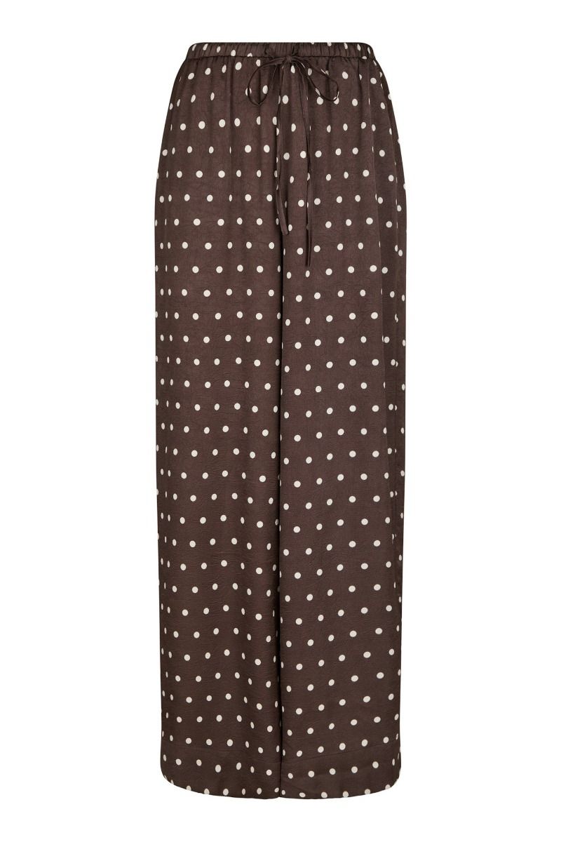 Neo Noir - Bukser - Sebba Big Dot Pants - Dark brown