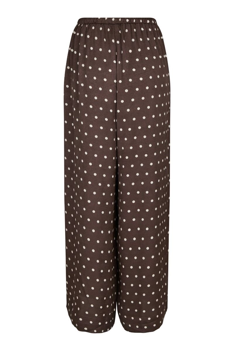 Neo Noir - Bukser - Sebba Big Dot Pants - Dark brown