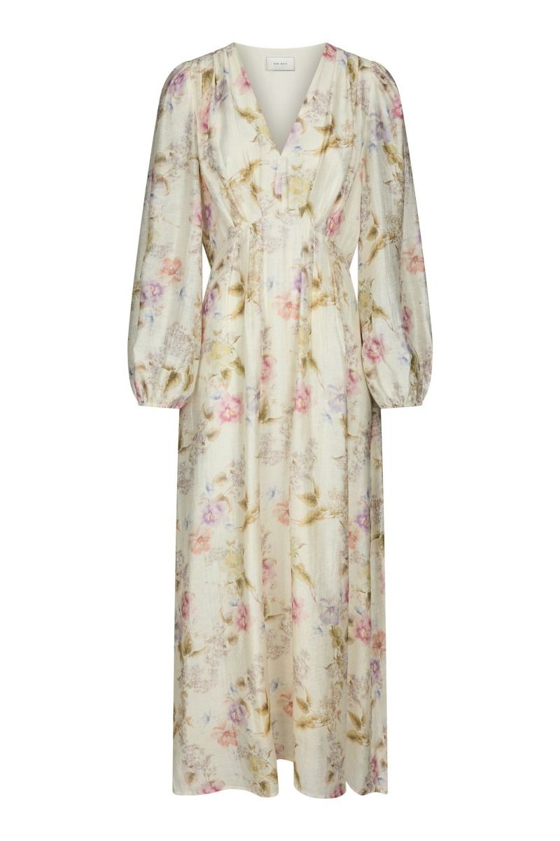 Neo Noir - Kjole - Silfi Vintage Flower Dress - Off White