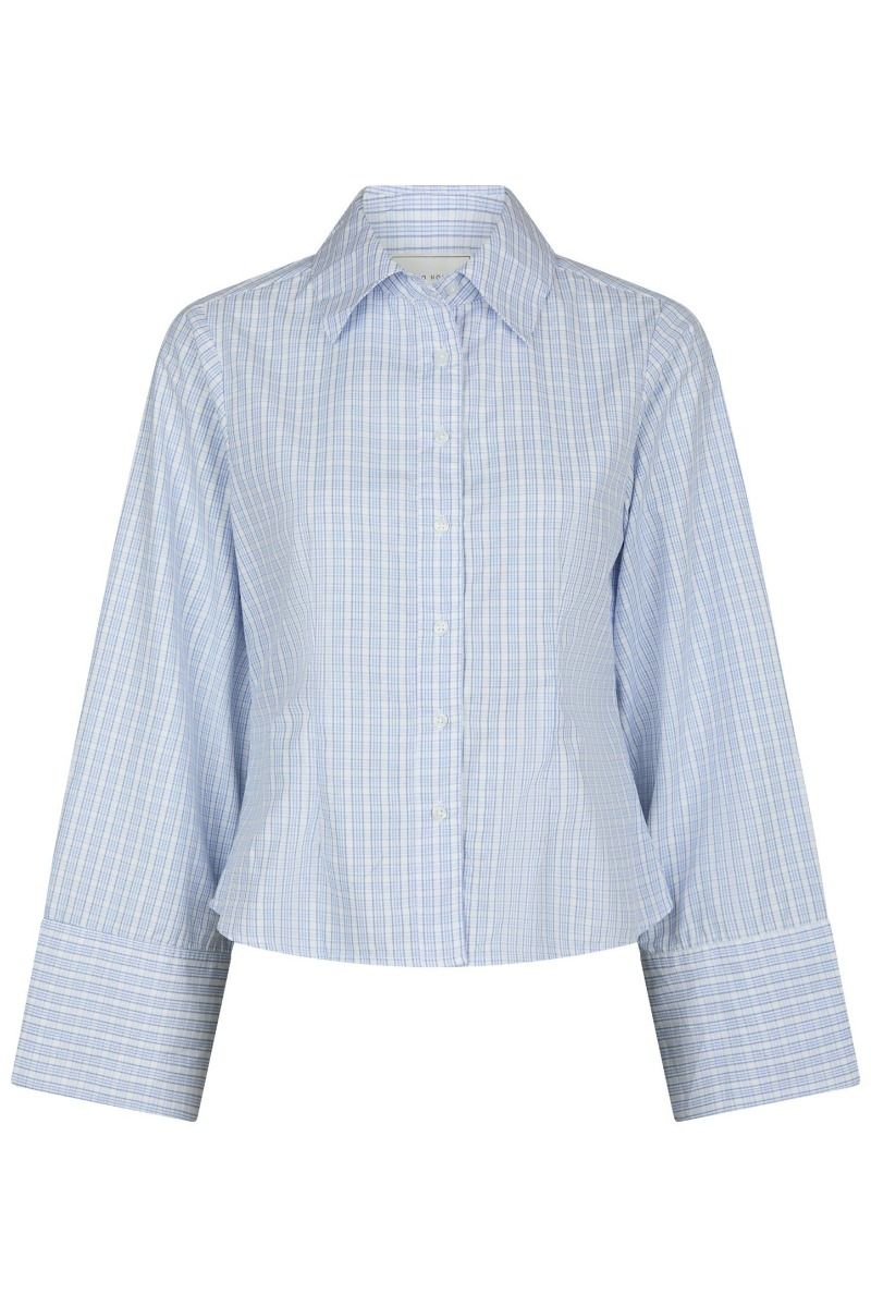 Neo Noir - Skjorte - Rosa Light Check Shirt - Light Blue