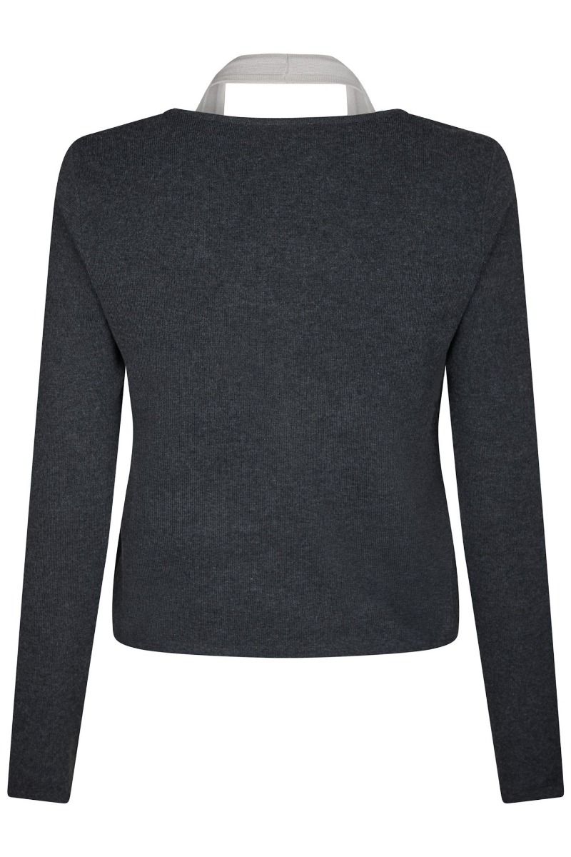 Neo Noir - Bluse - Tamina Knit Blouse - Antracit