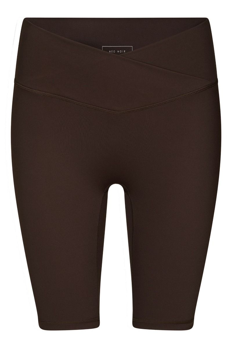 Neo Noir - Shorts - Lea Wrap Shorts - Chocolate Brown