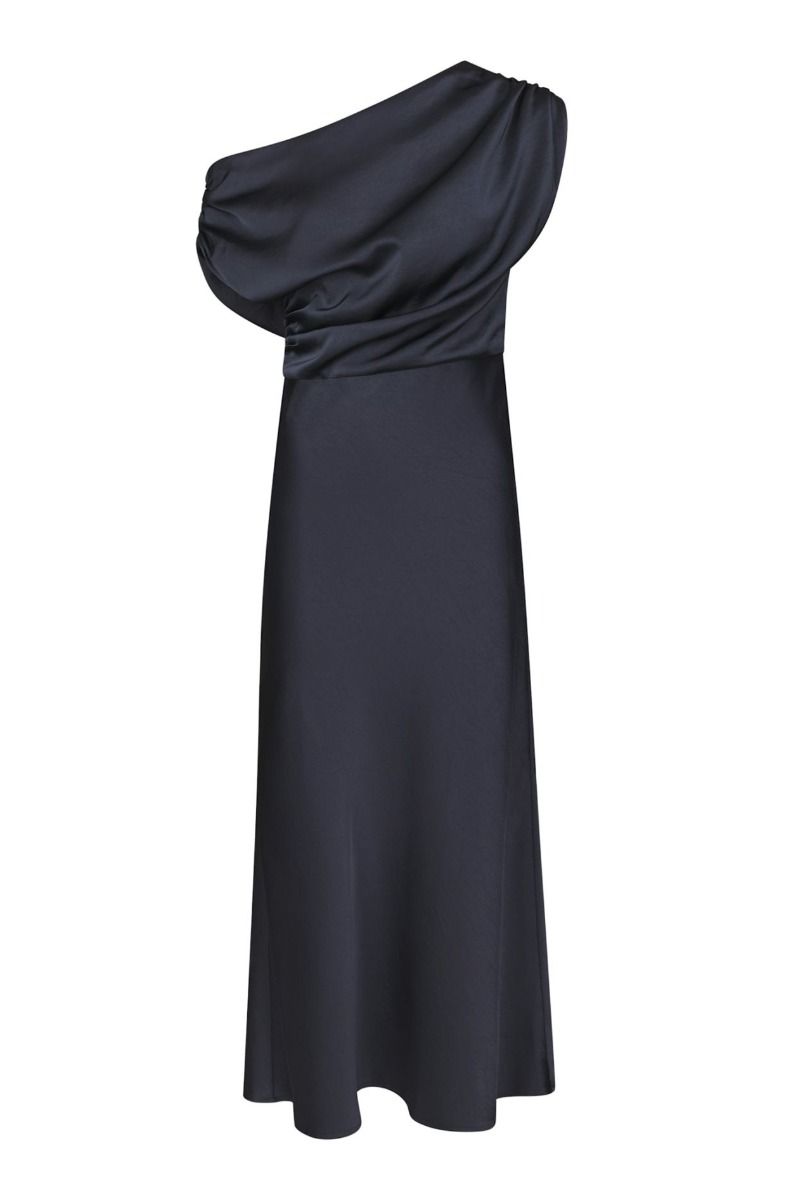 Neo Noir - Kjole - Lilith Heavy Sateen Dress - Midnight Blue (levering slut marts)