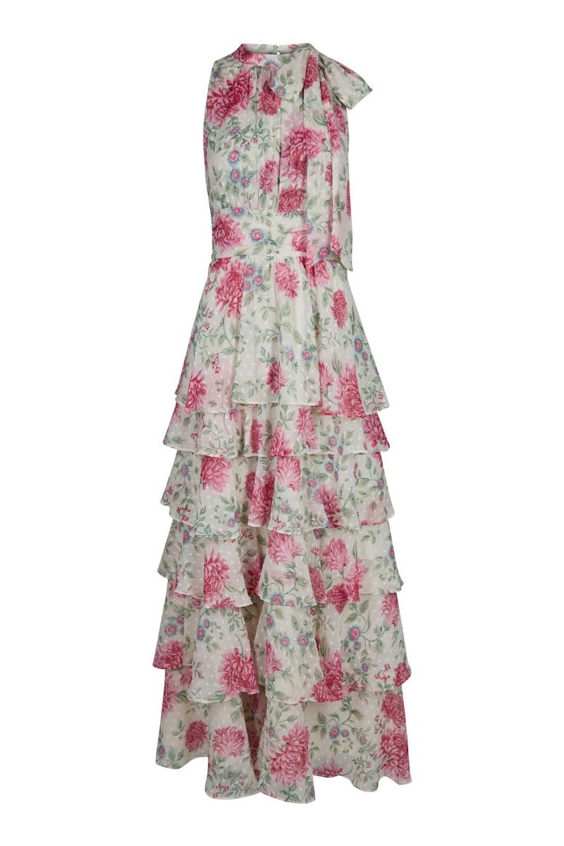 Neo Noir - Kjole - Marli Big Flower Dress - Creme