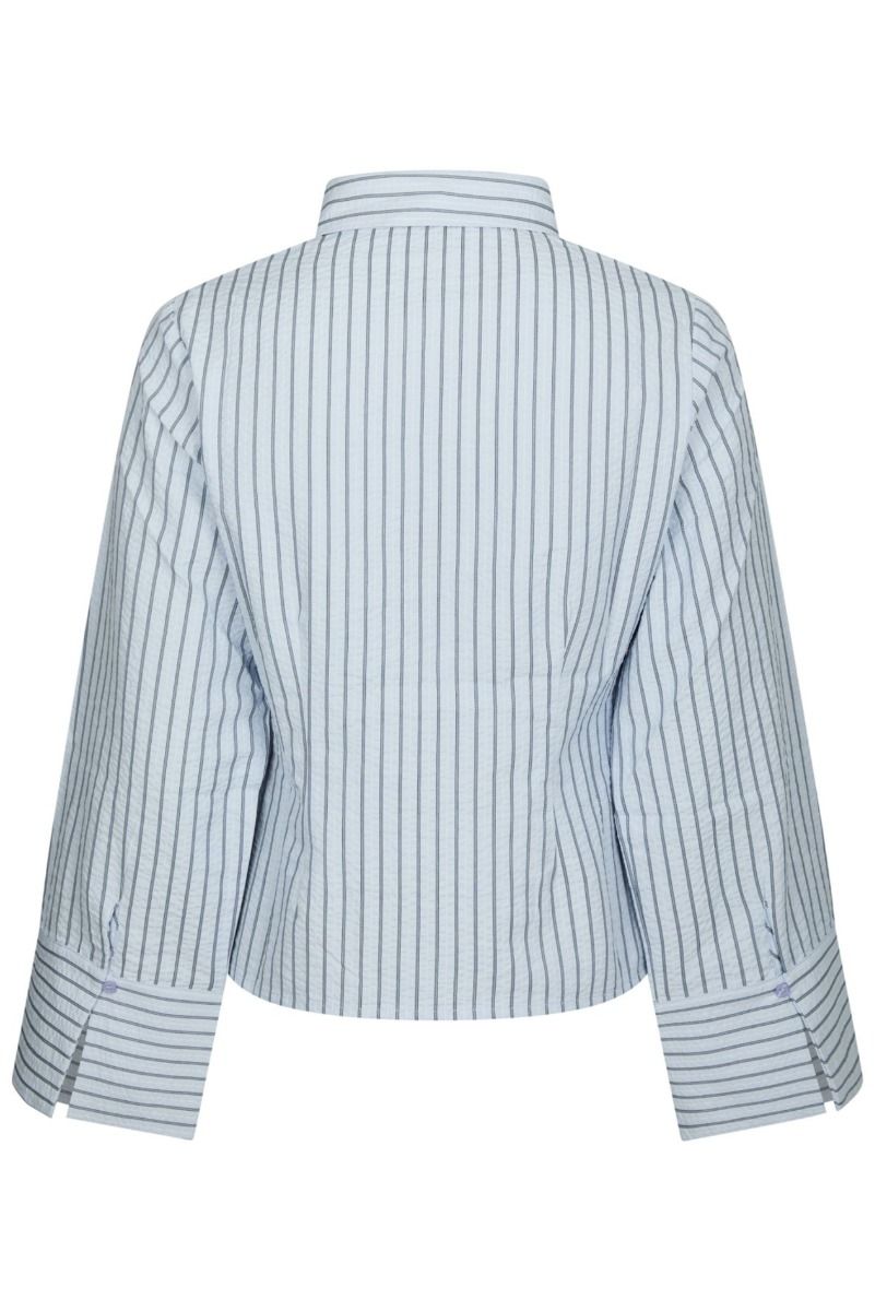 Neo Noir - Skjorte - Rosa Striped Crepe Shirt - Blue 