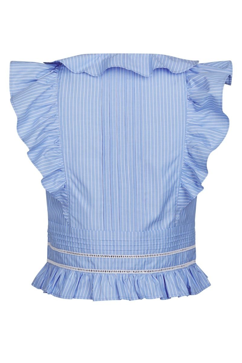 Neo Noir - Top - Jolia Stripe Top - Light Blue