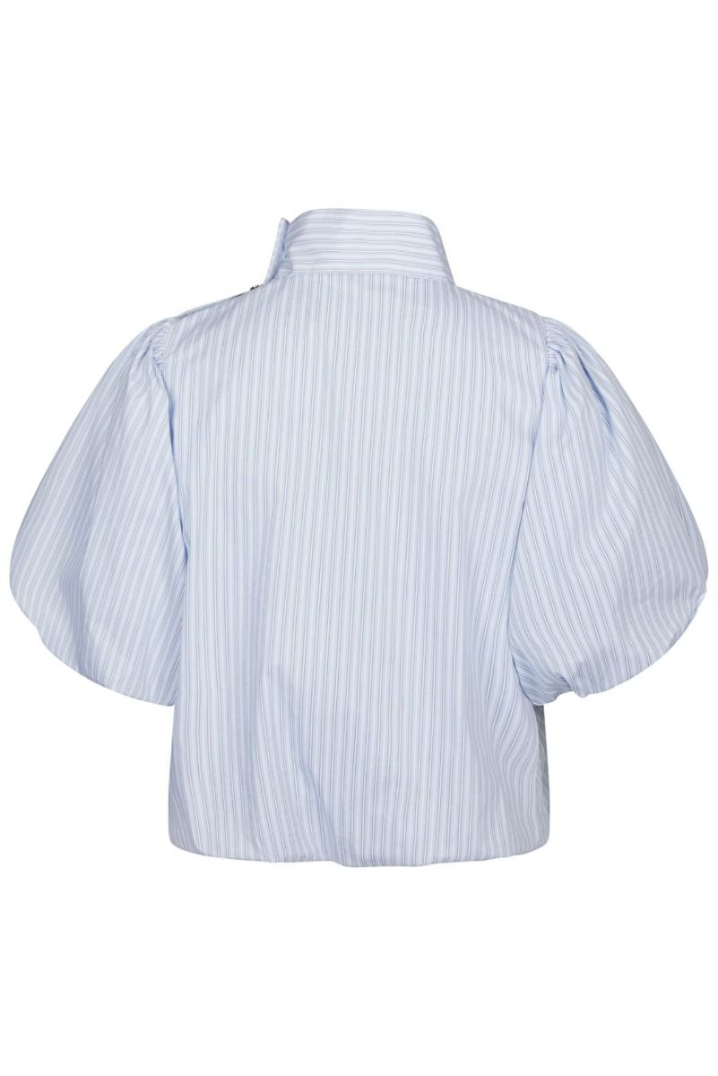 Neo Noir - Top - Parisa Stripe Blouse - Light Blue 