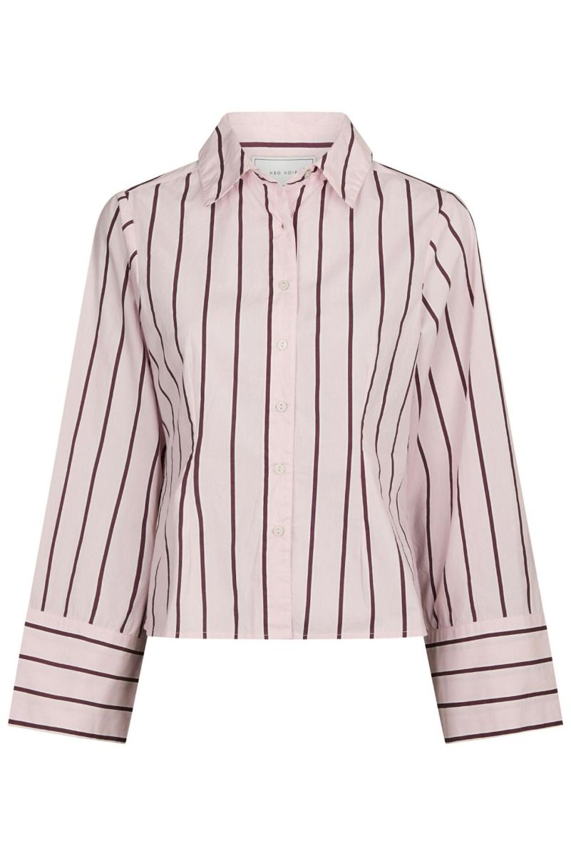 Neo Noir - Skjorte - Rosa Wide Stripe Shirt - Light Pink