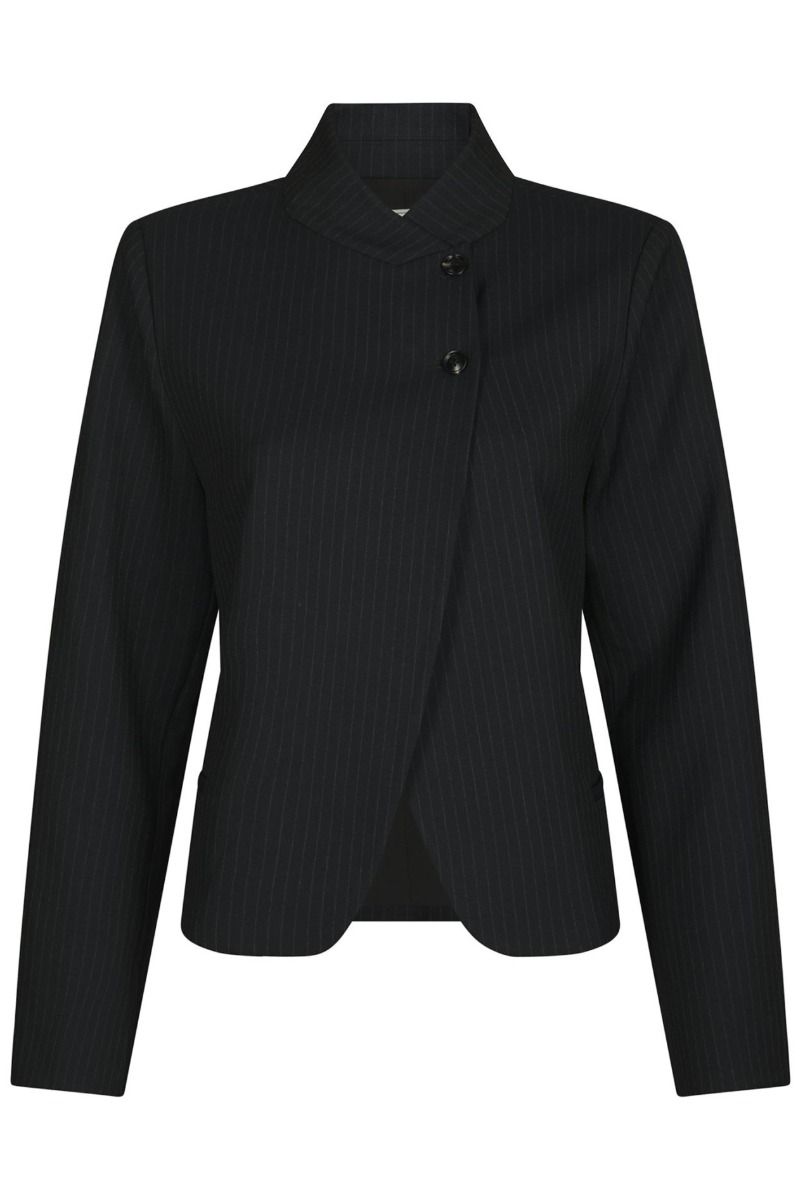 Neo Noir - Blazer - Tiria Slim Pinstripe Blazer - Dark Navy 