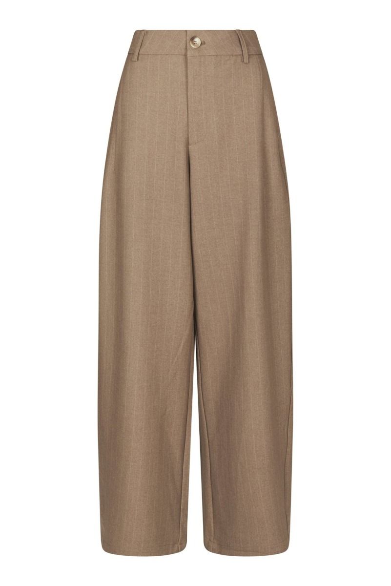 Neo Noir - Bukser - Essiall Pinstripe Pants - Taupe