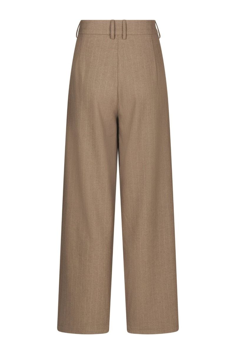 Neo Noir - Bukser - Essiall Pinstripe Pants - Taupe