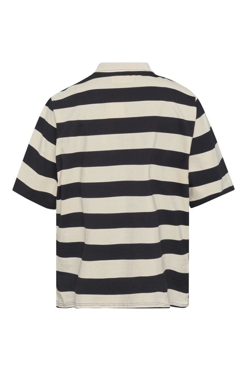 Sisters Point - Bluse - VIVIA-POLO.SS - Beige/Black 