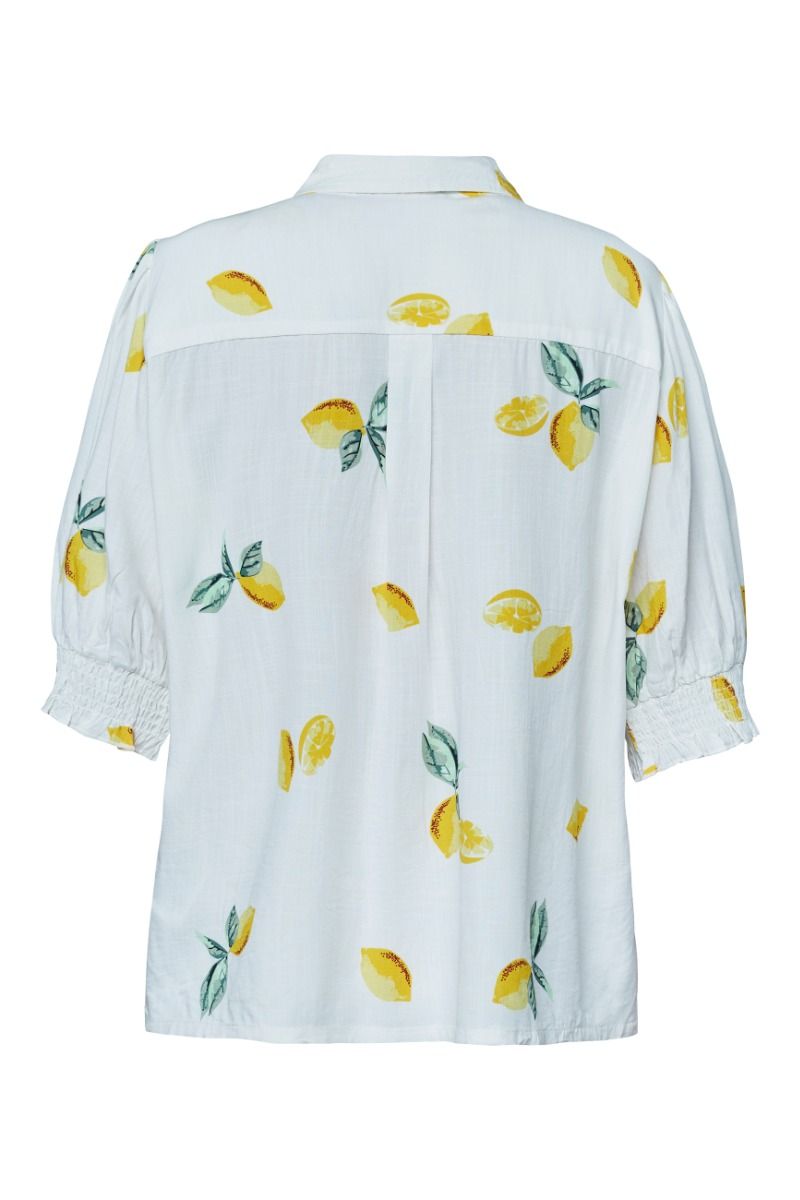 Sisters Point - Skjorte - Isola-SS4 - White/Lemon