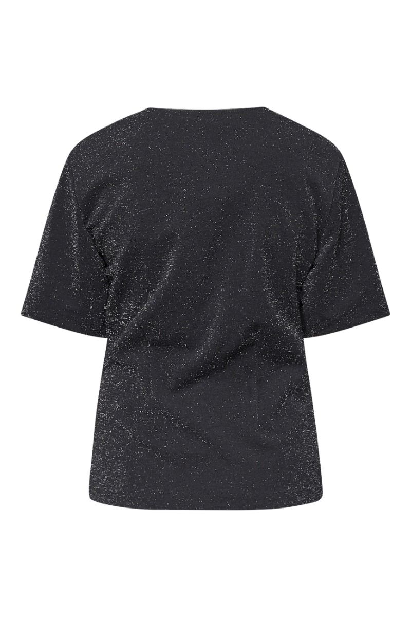 Sisters Point - Bluse - Gova-Top1 - Black/Silver