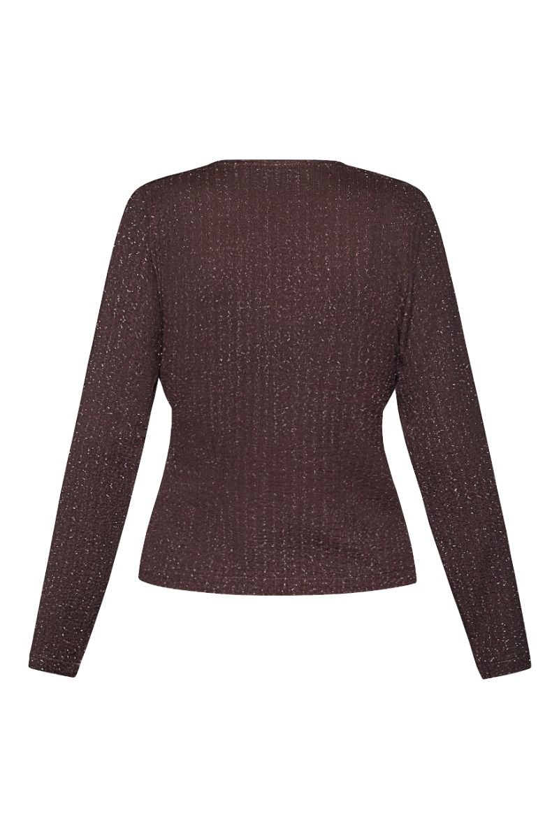 Sisters Point - Bluse - Gevela-LS1 - Chocolate/Silver