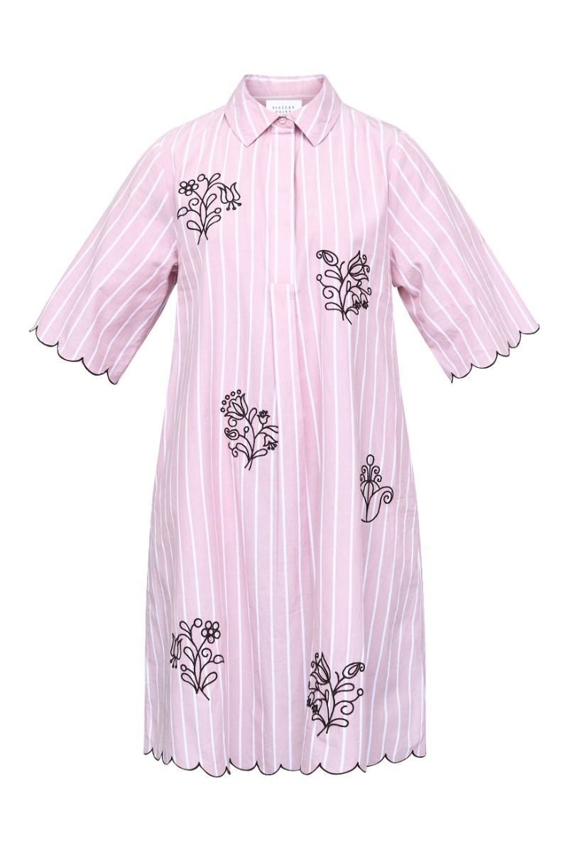 Sisters Point - Kjole - Edina-DR2 - Mauve Stripes