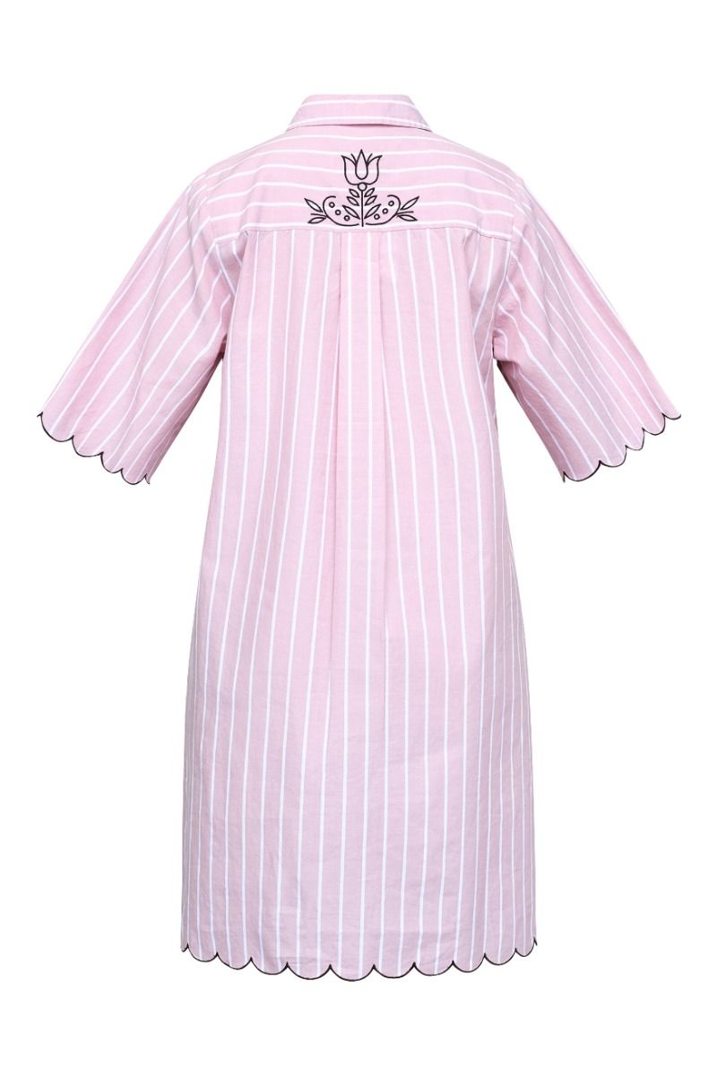 Sisters Point - Kjole - Edina-DR2 - Mauve Stripes