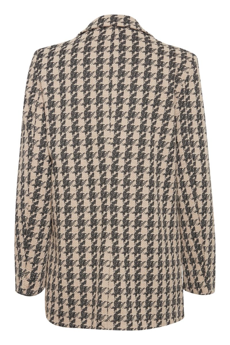 Ichi - Blazer - Kate Houndstooth Oversize BL - Doeskin Houndstooth