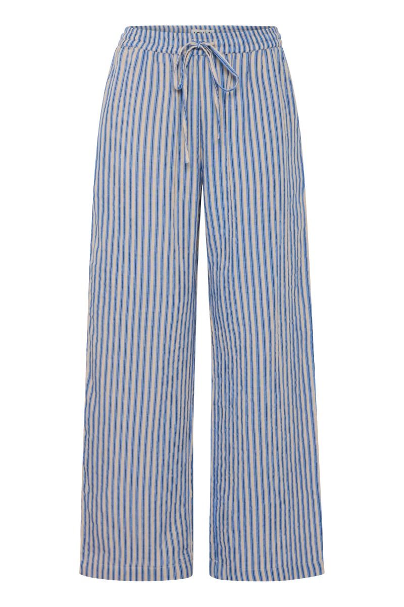 Ichi - Bukser - IA Foxa Striped Beach PT - Della Robbia Blue Stripe