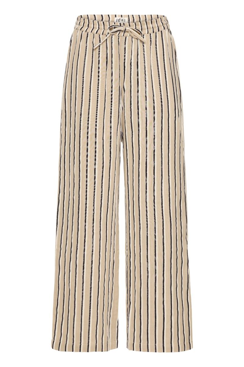 Ichi - Bukser - Foxa Striped Beach PT - Meteorite Stripe (Levering midt april)