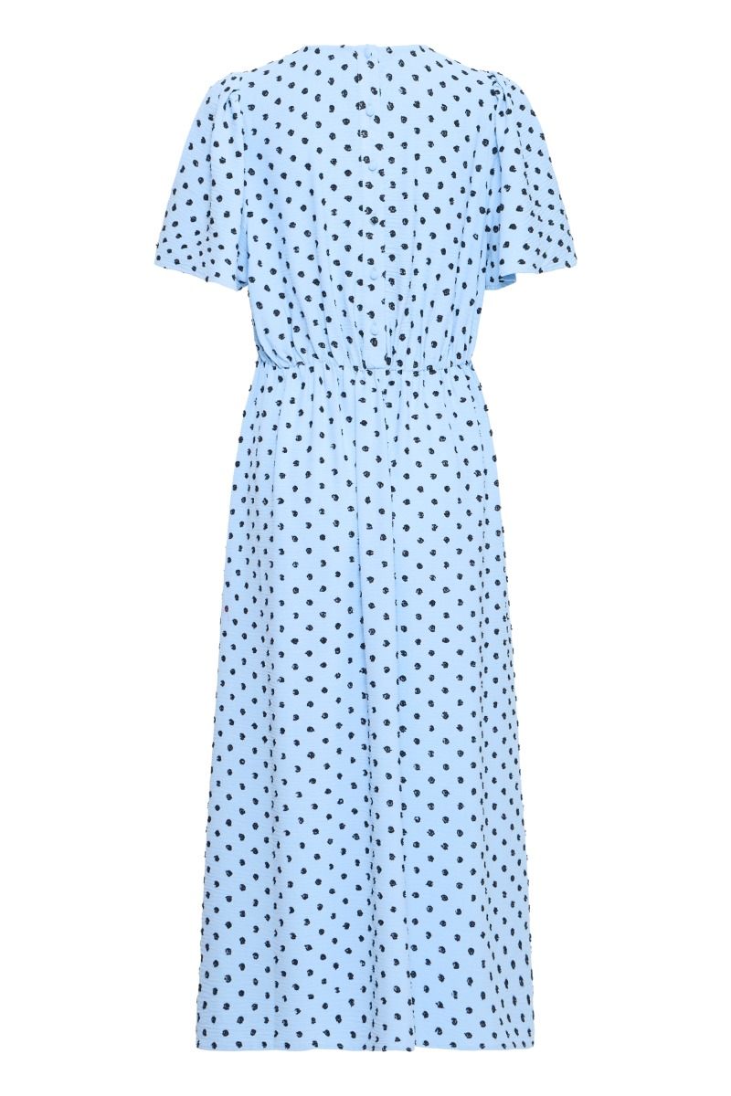 Ichi - Kjole - Zabby DR - Graphic Dot/Powder Blue