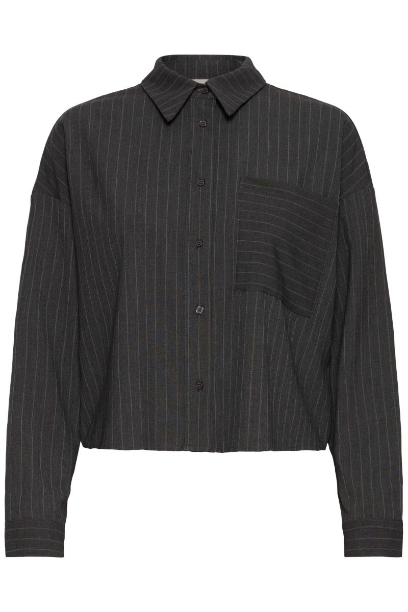 Ichi - Skjorte - Trine SH - Gray Pinstripe
