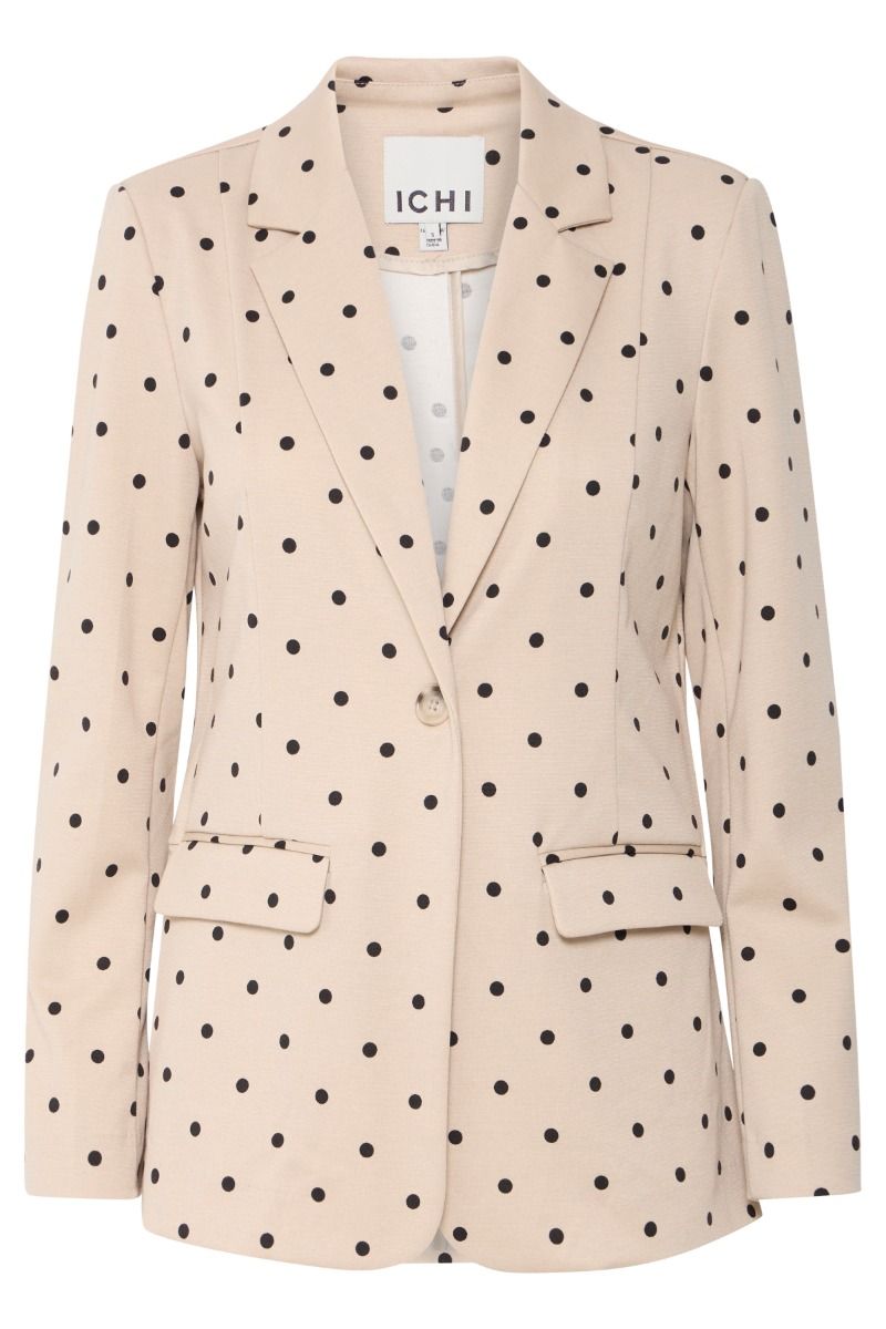 Ichi - Blazer - Kate Dot Long Blazer - Kate Dot Print