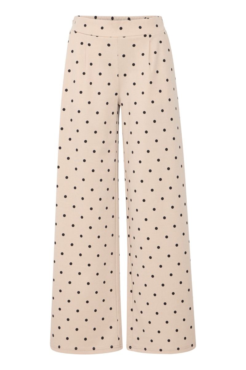 Ichi - Bukser - Kate Dot Wide Long Pant - Kate Dot Print