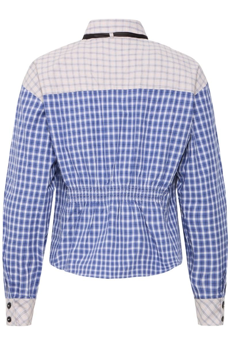 Ichi - Skjorte - Blair SH - Blue/Dancer Checks