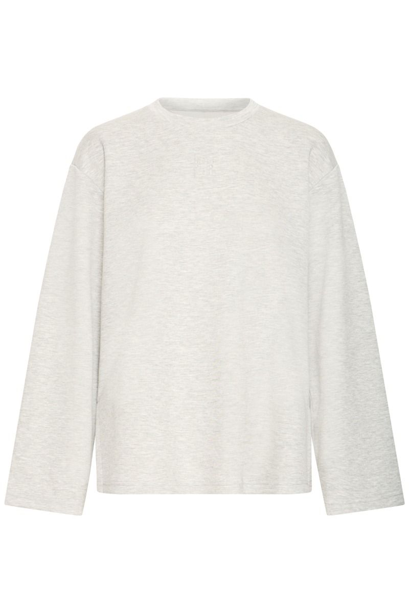 Ichi - Sweat - Cozy LS - Light grey melange