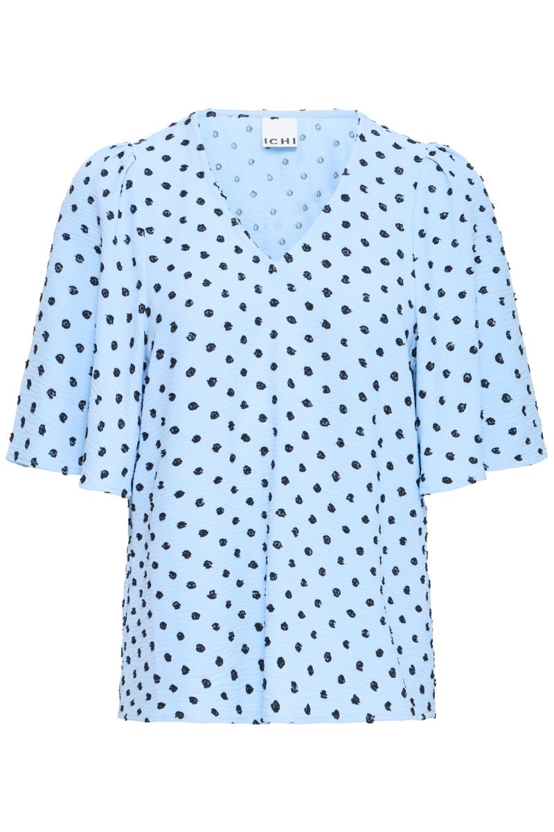 Ichi - Bluse - Zabby MS2 - Graphic Dot/Powder Blue