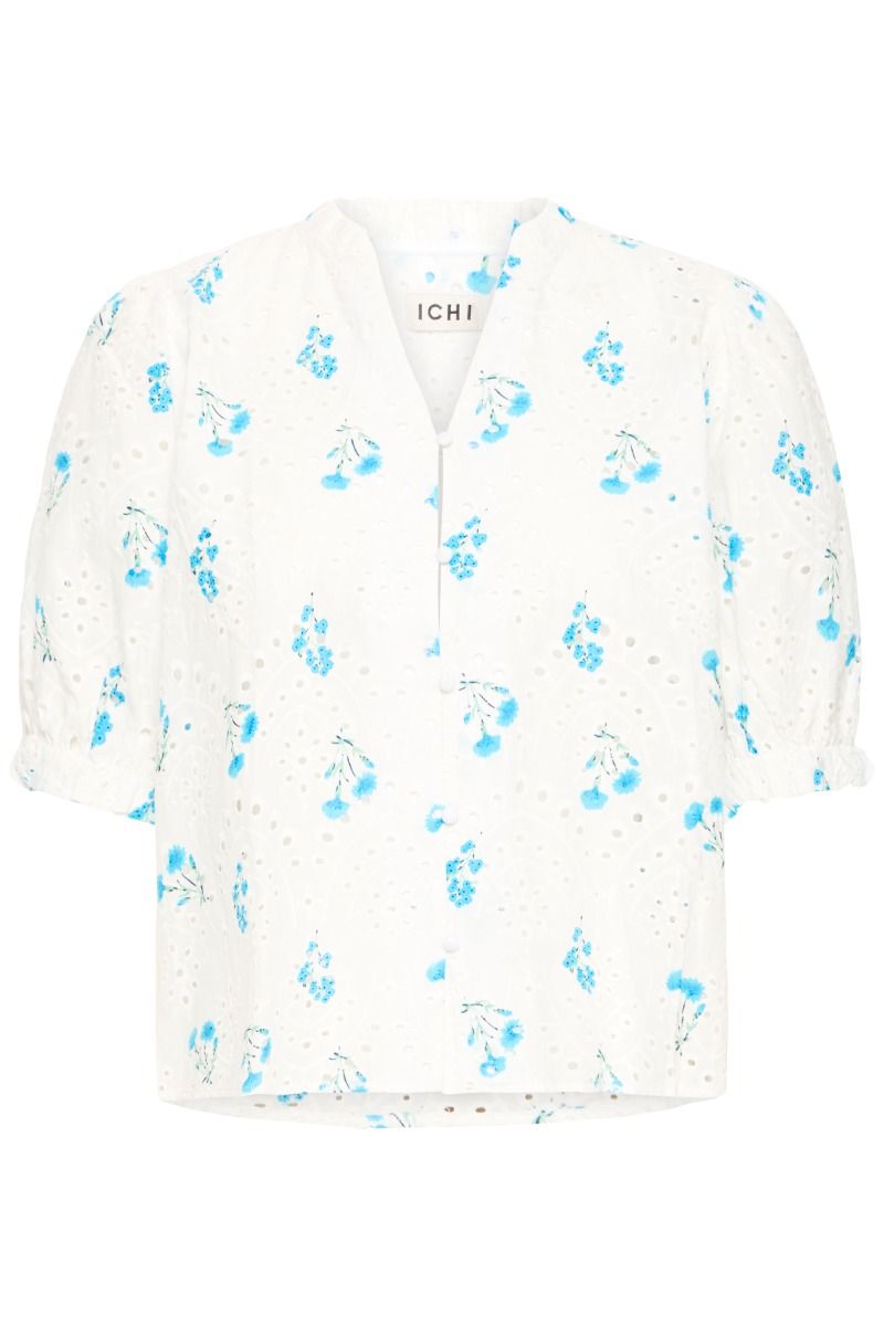 Ichi - Bluse - Judite SH - Cloud Dancer / Wild Orchid